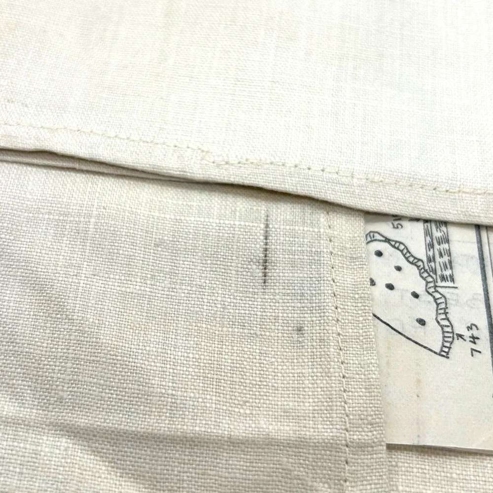 Vintage Linen Napkins for‎ Embroidery Craft Cream Color  Lot of 3 NOS